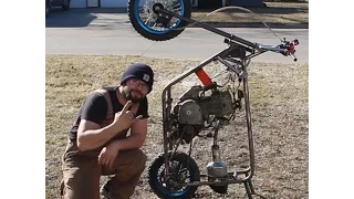 Mini Stunter 125 Build Day 14, Stunt Cage and 12 O'clock Bar