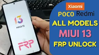 POCO X3/X3 Pro MIUI 13 FRP Bypass/Unlock Google Account Without PC |All Redmi MIUI 13.0.3 FRP BYPASS