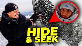 VERSTECKEN CHALLENGE mit DROHNE IM SCHNEEGEBIET