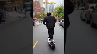 Hunter Quad First in New York City 14000W 4 Motors INSANE Electric Hyper Scooter #shorts