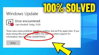 Fix Error 0x80070643 in Windows 10 Update ❗ - How To Easily Solve 0x80070643 windows update error ✅