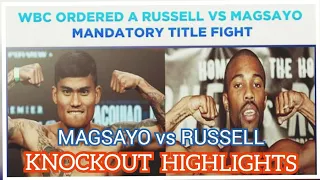 MARK MAGSAYO vs GARY RUSSELL, KNOCKOUT HIGHLIGHTS..