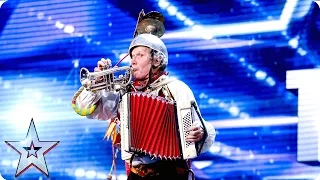 Bill Brookman is a one-man band… on stilts! | Week 2 Auditions | Britain’s Got Talent 2016
