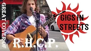 Red Hot Chili Peppers, Snow (Hey Oh) cover - busking in the streets of London, UK