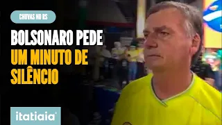 EM MANAUS, BOLSONARO DISCURSA E PEDE UM MINUTO DE SILÊNCIO POR VÍTIMAS DAS CHUVAS NO RS