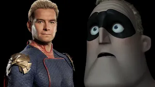 Mr. Incredible discovers the truth but it's Homelander's theme from The Boys