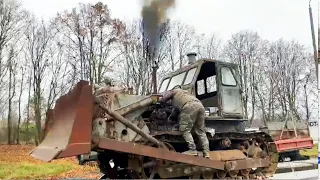 Russischer T-100 Bulldozer läuft wieder!