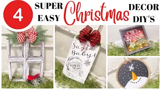 4 SUPER EASY CHRISTMAS DIYS | DOLLAR TREE CHRISTMAS DIYS | EASY CHRISTMAS HOME DECOR | CHRISTMAS DIY