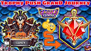 Castle Crush 🔥 CASTLE 9 to MASTER 1 🔥 Tremendous Journey 🔥 TROPHY PUSH 🔥 Castle Crush Gameplay