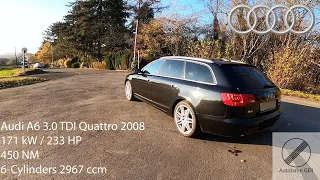 Audi A6 Avant 3.0 TDI Quattro 2008 | 233 HP | GERMAN Autobahn | Top Speed