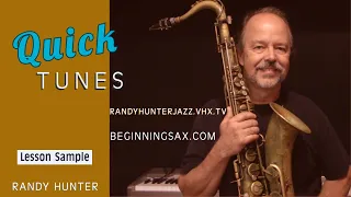 Quick Tunes Jazz Saxophone Lesson Samples Set 1- Georgia on My Mind and More