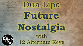 Future Nostalgia Karaoke - Dua Lipa Instrumental Original Lower Higher Male Key