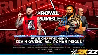 ROMAN REIGNS VS KEVIN OWENS | ROYAL RUMBLE 2023 PREDICTIONS | UNDISPUTED CHAMPIONSHIP | WWE 2K22 |