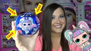 Fake LOL surprise series 3 wave 2 opening fake lol surprise dolls series 4 Unicorn Doll