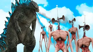 GODZILLA vs Giant SIREN HEAD Army - Epic Cinematic Monster Animation Battle