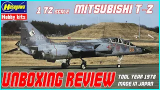 HASEGAWA 1/72 MITSUBISHI T-2 AGGRESSOR UNBOXING REVIEW
