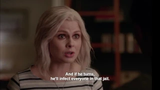 DON'T PLAY WITH KNIVES KIDS! Liv gets Clive to believe in zombies (iZombie, S2:E18)