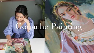 Gouache Portrait Painting | Little Changes | Patreon? | Talks