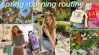 8AM SPRING MORNING ROUTINE 🌱 spend the day with me! productive, realistic, motivating & relaxing!!