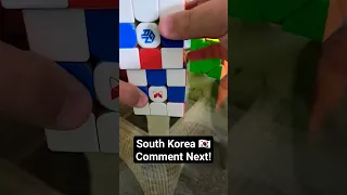 South Korea 🇰🇷 Flag on Rubiks Cube! #cubing #cube #shorts #viral