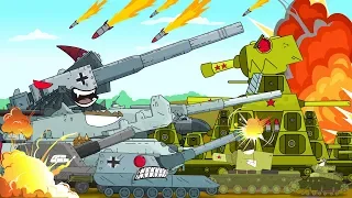 Tank against an army of enemies. Monster Truck Cartoon for children. World of tanks cartoon.