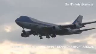 President Obama arrives in New York | Air Force One at New York Kennedy Airport