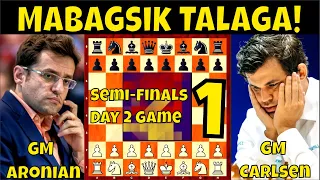 Mabagsik Talaga! || GM Aronian vs. GM Carlsen || AimChess USRapid 2021 Semi-Finals Day 2 Game 1