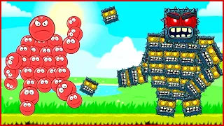 Мультик Red Ball 4 "Все части". Анимация Игра-Красный Шар ОЗВУЧКА несносный шарик от  Котика Браяна