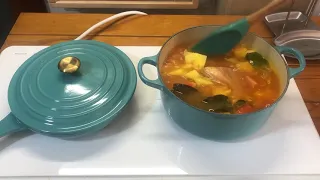 Kakap asam pedas nanas. Masak Menggunakan le creuset dutch oven dan le creuset egg pan