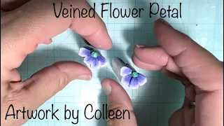 Veined flower petal clay cane @ArtworkbyColleen