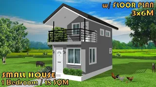 SMALL HOUSE DESIGN IDEA | 1 BEDROOM | 3X6 METERS | 18 SQM