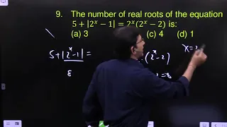 The number of real roots of the equation 5+|2^x-1|=2^x (2^x-2) is