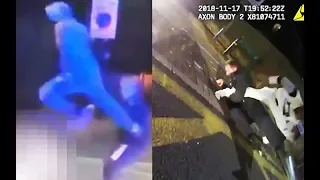 Brutal attack on London police officers caught on video