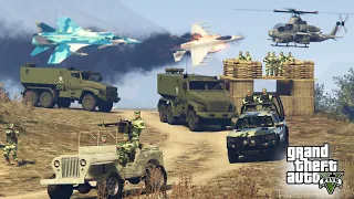 Ukraine Air Attack on Russian Military Convoy  | Russia vs Ukraine War - GTA 5