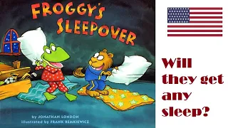 FROGGY'S SLEEPOVER by Jonathan London. English funny book for kids.