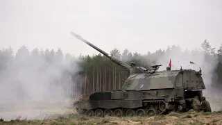 NATO’s multinational battlegroup Lithuania conducts artillery exercise - PzH 2000