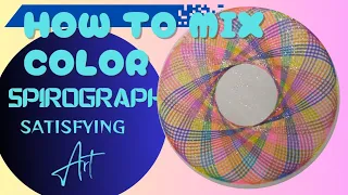 How to mix color on Spirograph design! Color mixing tutorial #satisfying #spirograph #art