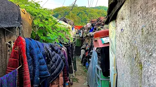 [4K SEOUL] Shanty town in Gangnam. Walking Through Guryong Village, Slum in Seoul. KOREA WALK