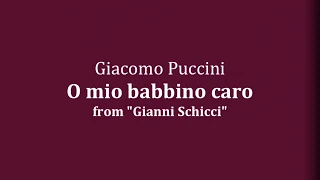 Karaoke Opera: O Mio Babbino Caro - Gianni Schicchi (Puccini) Vocal version with printed music