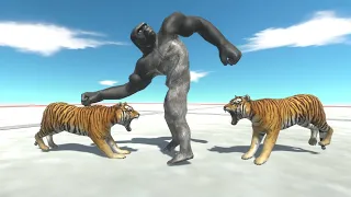 1 Mutant Primates VS 2 Modern Mammals - Animal revolt battle simulator