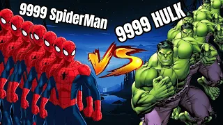 9999 SpiderMan VS 9999 HULK - Ultimate Epic Battle Simulator 2 [4K60] #uebs2