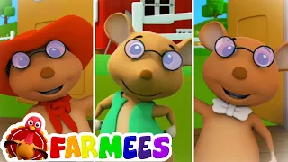Three Blind Mice | Nursery Rhymes & Kids Songs | Animal Cartoon | Baby Songs | Farmees