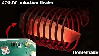Simple Building a 2700W Induction Heater || 12v DC Powerful Induction Heater