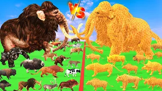 Prehistoric Animals Epic Battle Real Animals vs Honey Itself Mammals Animal Revolt Battle Simulator