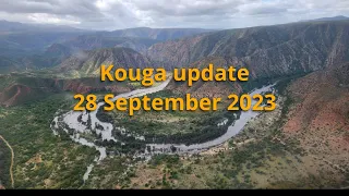 Kouga dam update 28 September 2023, dam level reach 79% and is expected reach overflow level
