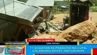BP: 11 sugatan sa pagguho ng lupa sa Davao City; dalawang bahay, natabunan
