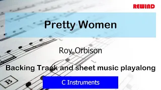 Pretty Women Flute Violin Backing Track and Sheet Music