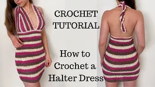 Crochet Halter Dress Tutorial | DIY Crochet Dress | The Crocheting