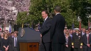 President Obama schools PM David Cameron on 'bracketology'