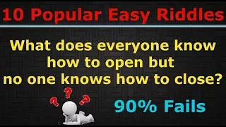 10 Popular Easy Riddles 90% Fails to answer